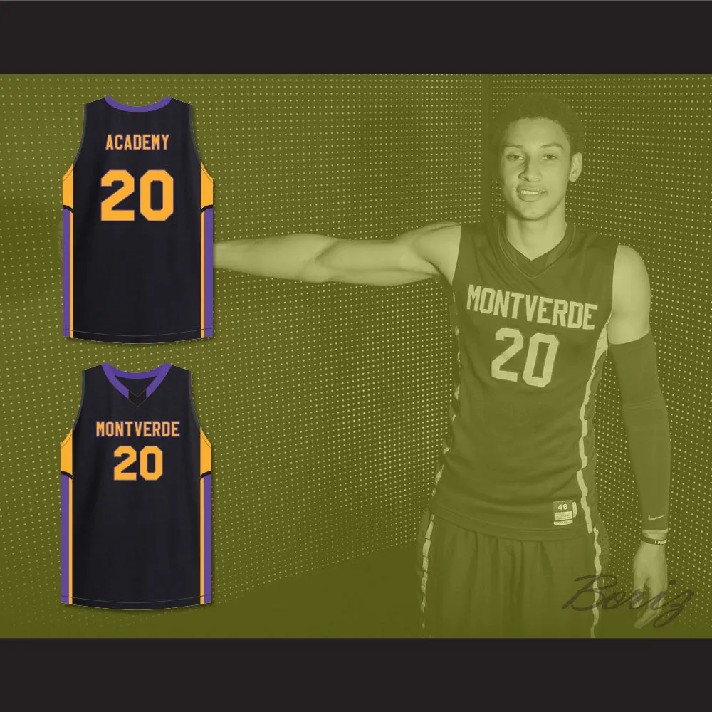 Ben Simmons 20 Montverde Academy Eagles Black Basketball Jersey