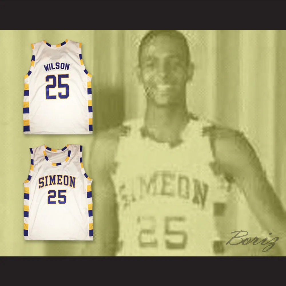Ben Wilson 25 Simeon Career Academy Wolverines White Basketball Jersey