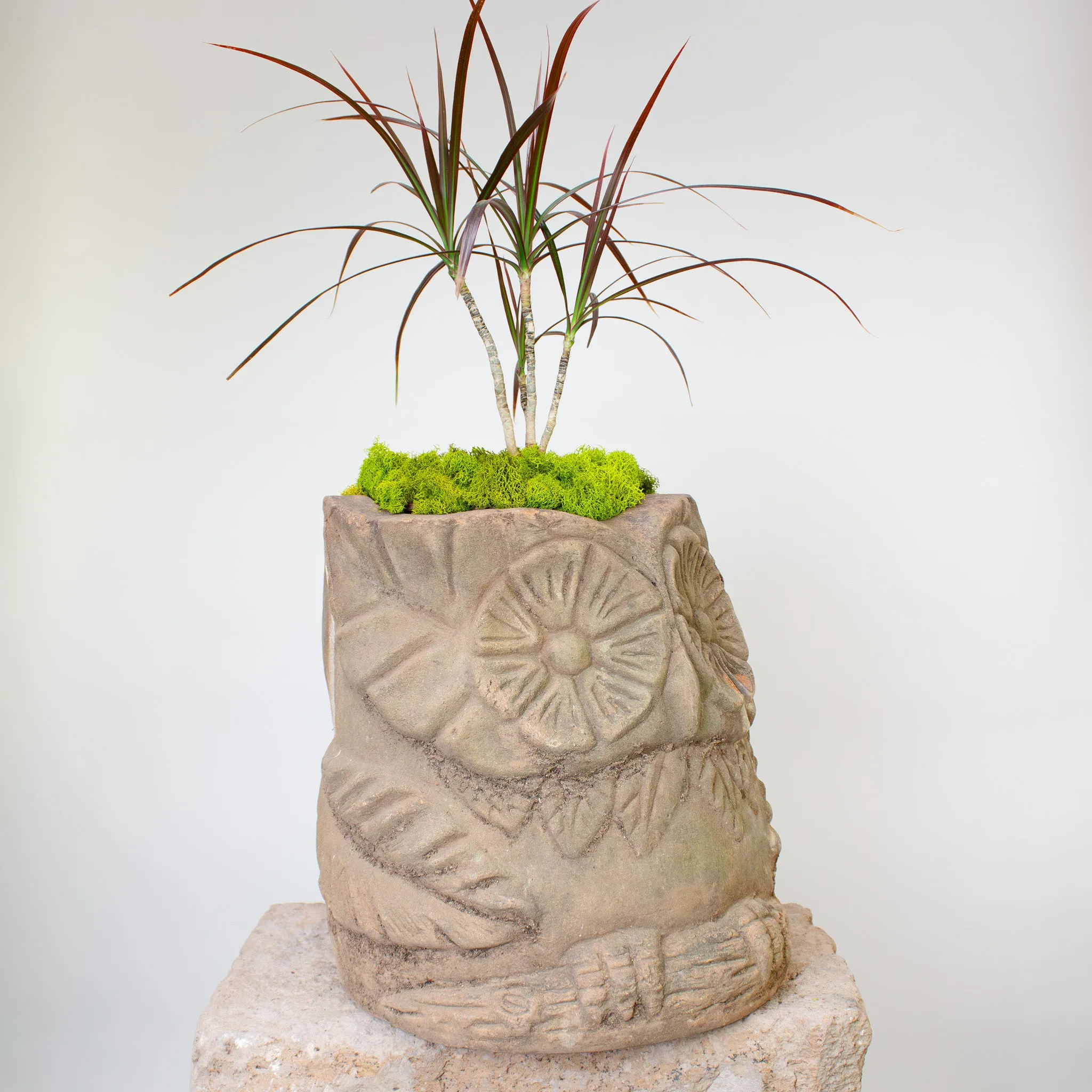 Búho Pot. Vintage Terracotta Sculptural Planter.