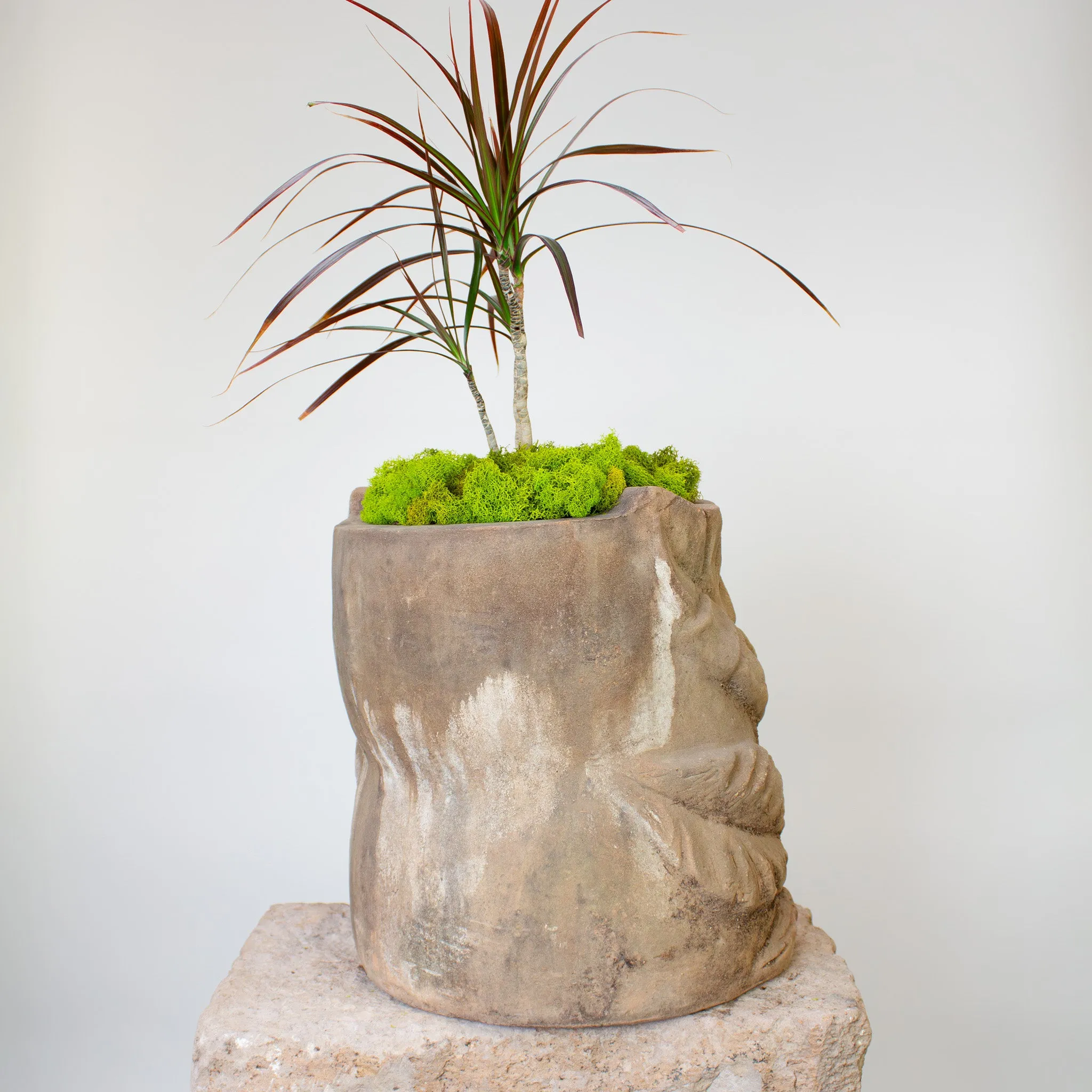 Búho Pot. Vintage Terracotta Sculptural Planter.