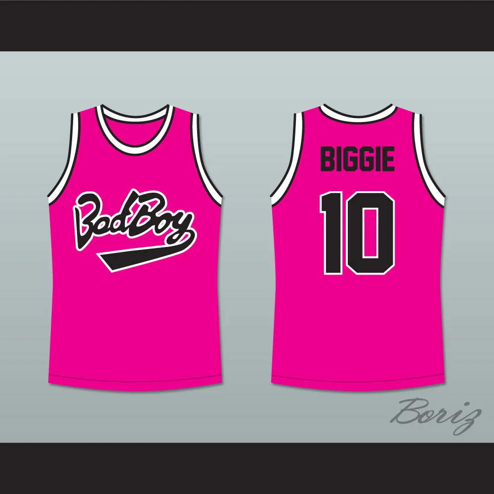 Biggie Smalls 10 Bad Boy Pink Basketball Jersey