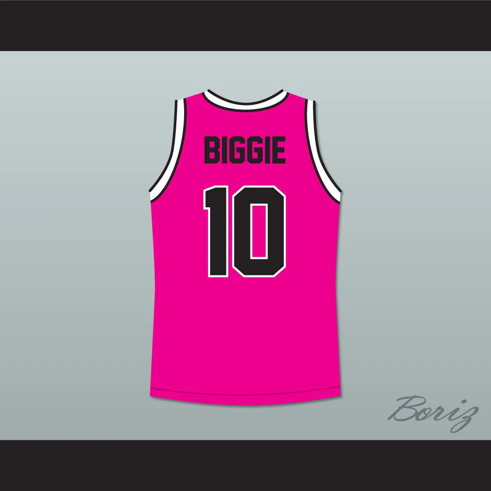 Biggie Smalls 10 Bad Boy Pink Basketball Jersey