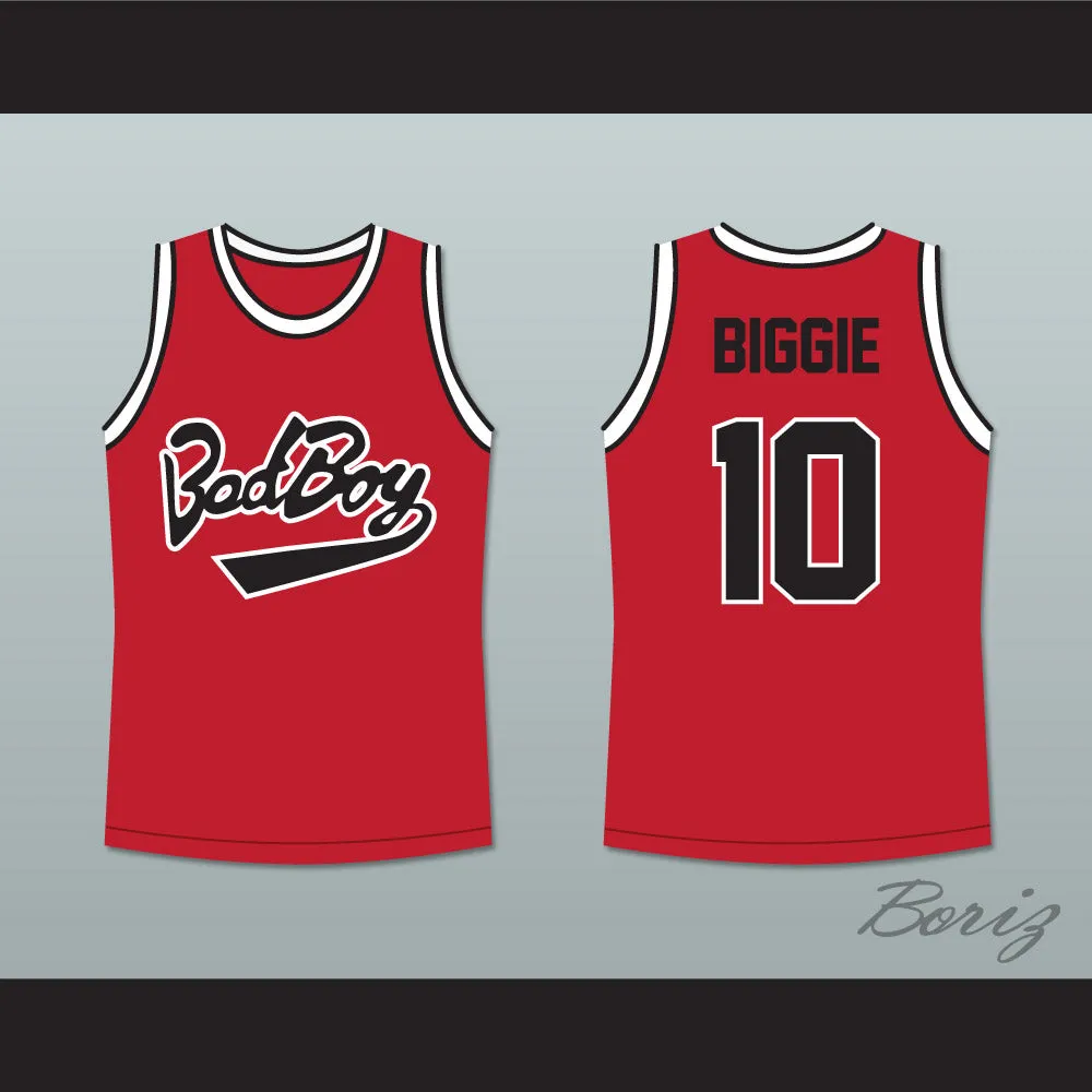 Biggie Smalls 10 Bad Boy Red Basketball Jersey
