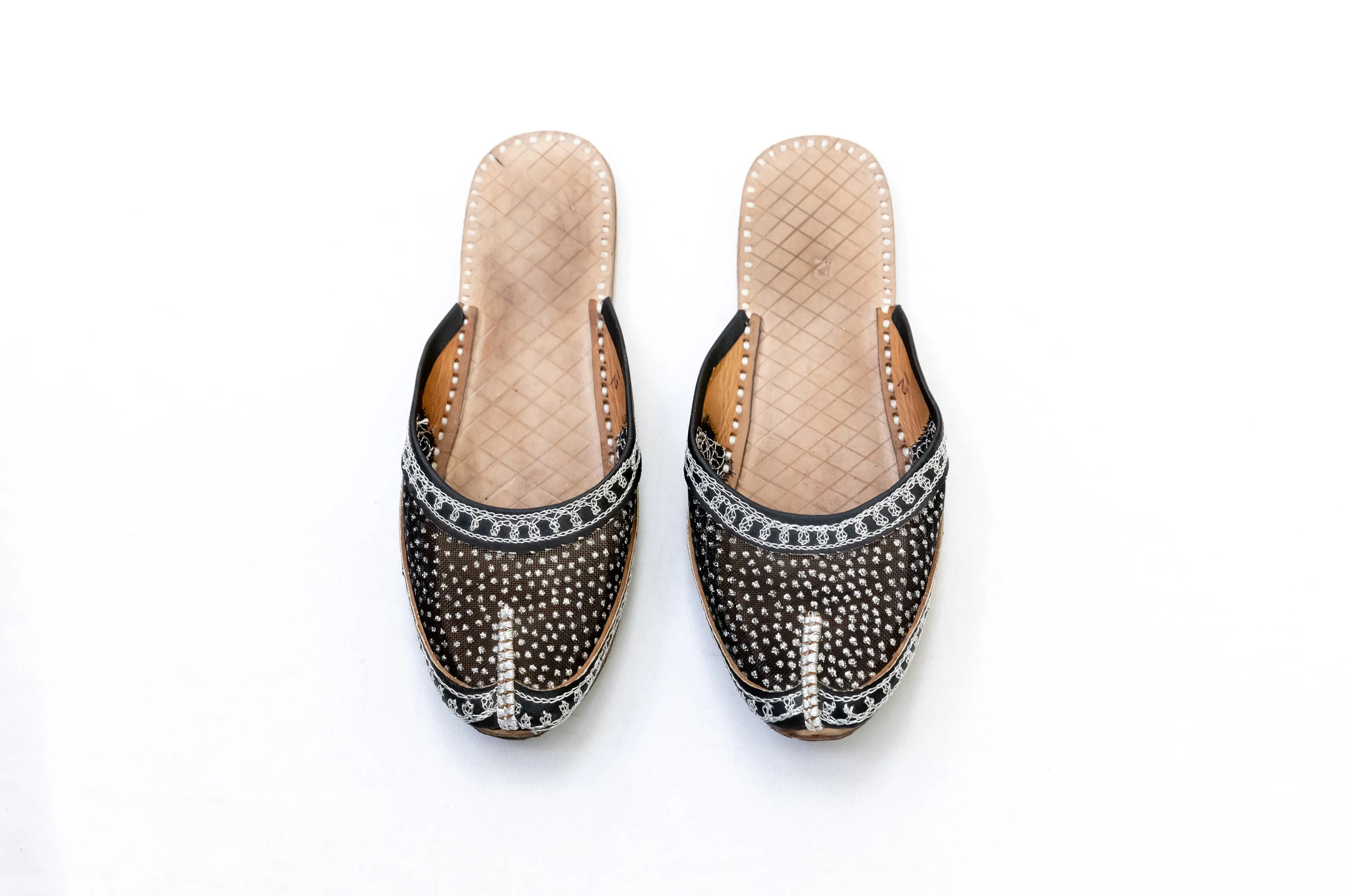 Black Bejeweled Jutti Khussa - Girl's Shoe