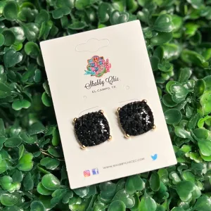 Black Pave Earrings
