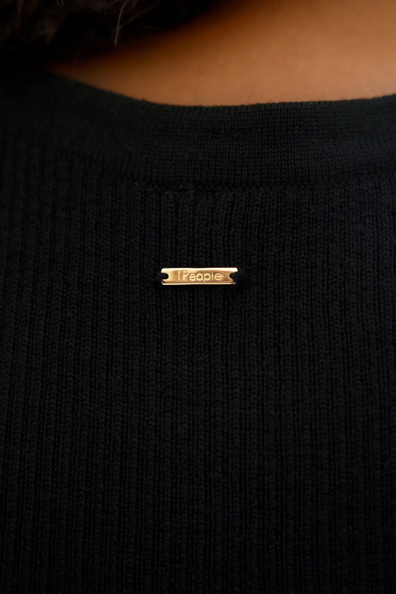 Black Racer Knitted Top