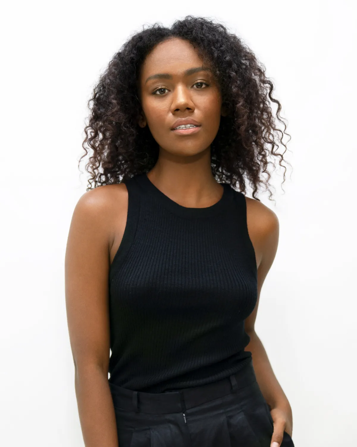 Black Racer Knitted Top