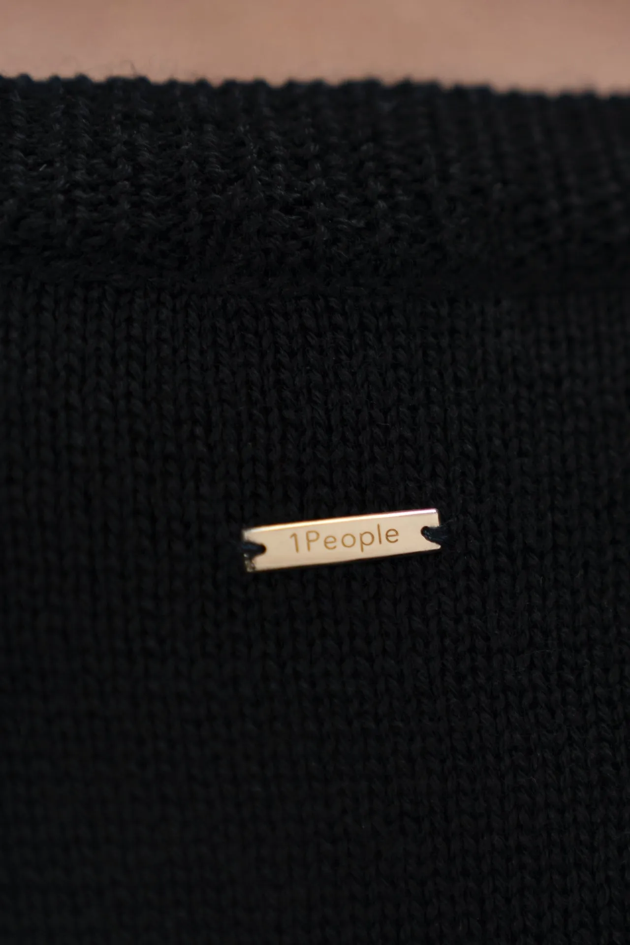 Black Wool V Neck Sweater