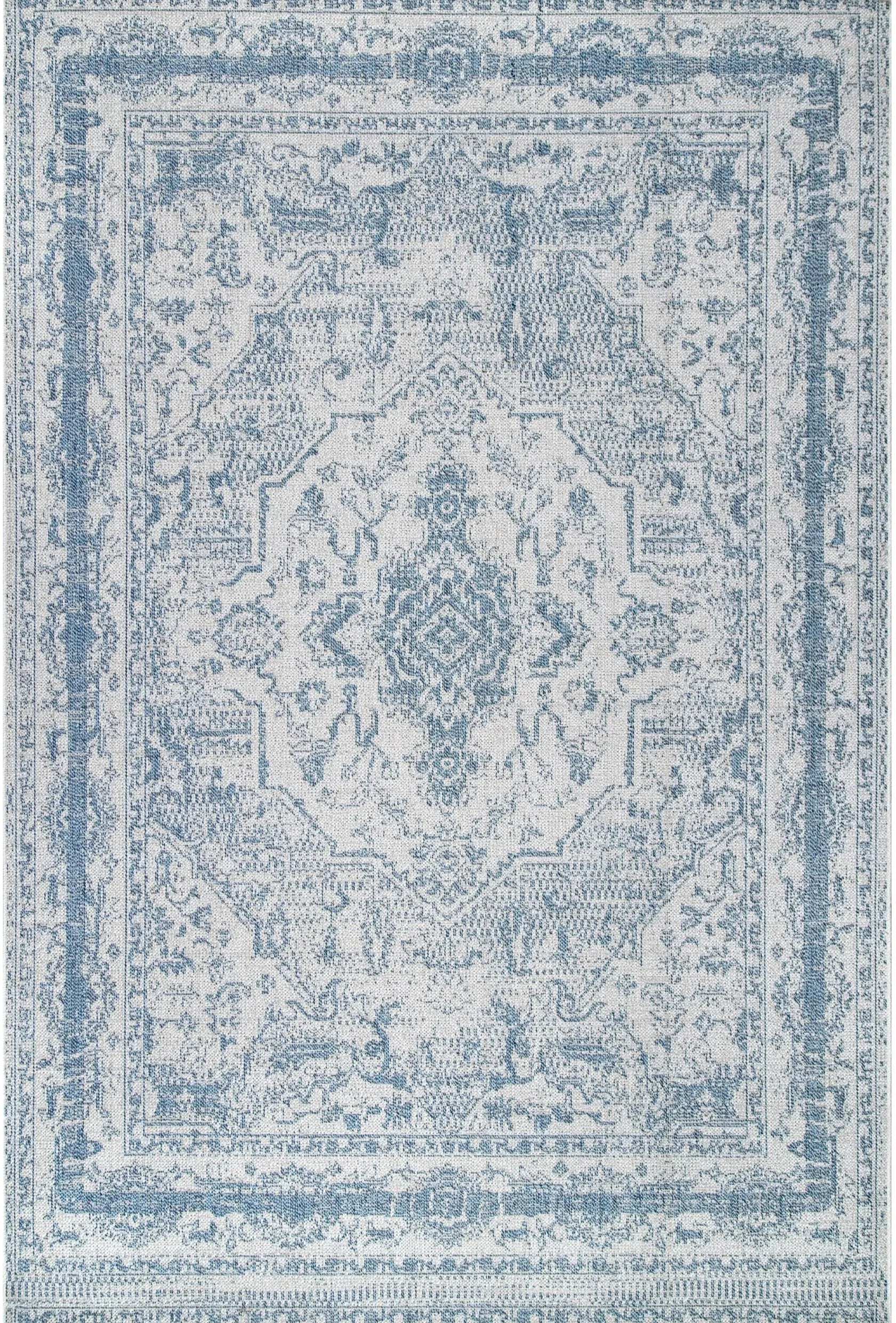 BLUE VINTAGE MEDALLION RUG