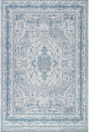 BLUE VINTAGE MEDALLION RUG