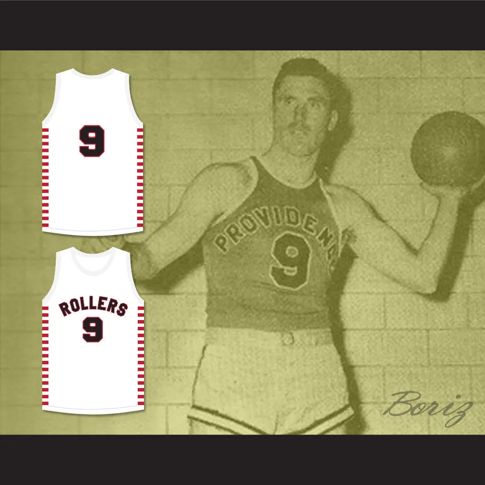 Bob Hubbard 9 Providence Steamrollers White Basketball Jersey 1
