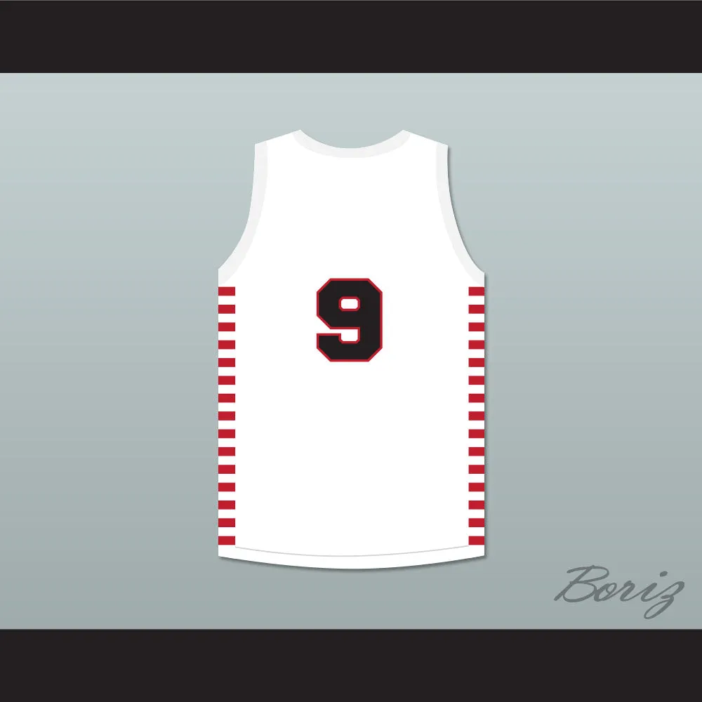 Bob Hubbard 9 Providence Steamrollers White Basketball Jersey 1