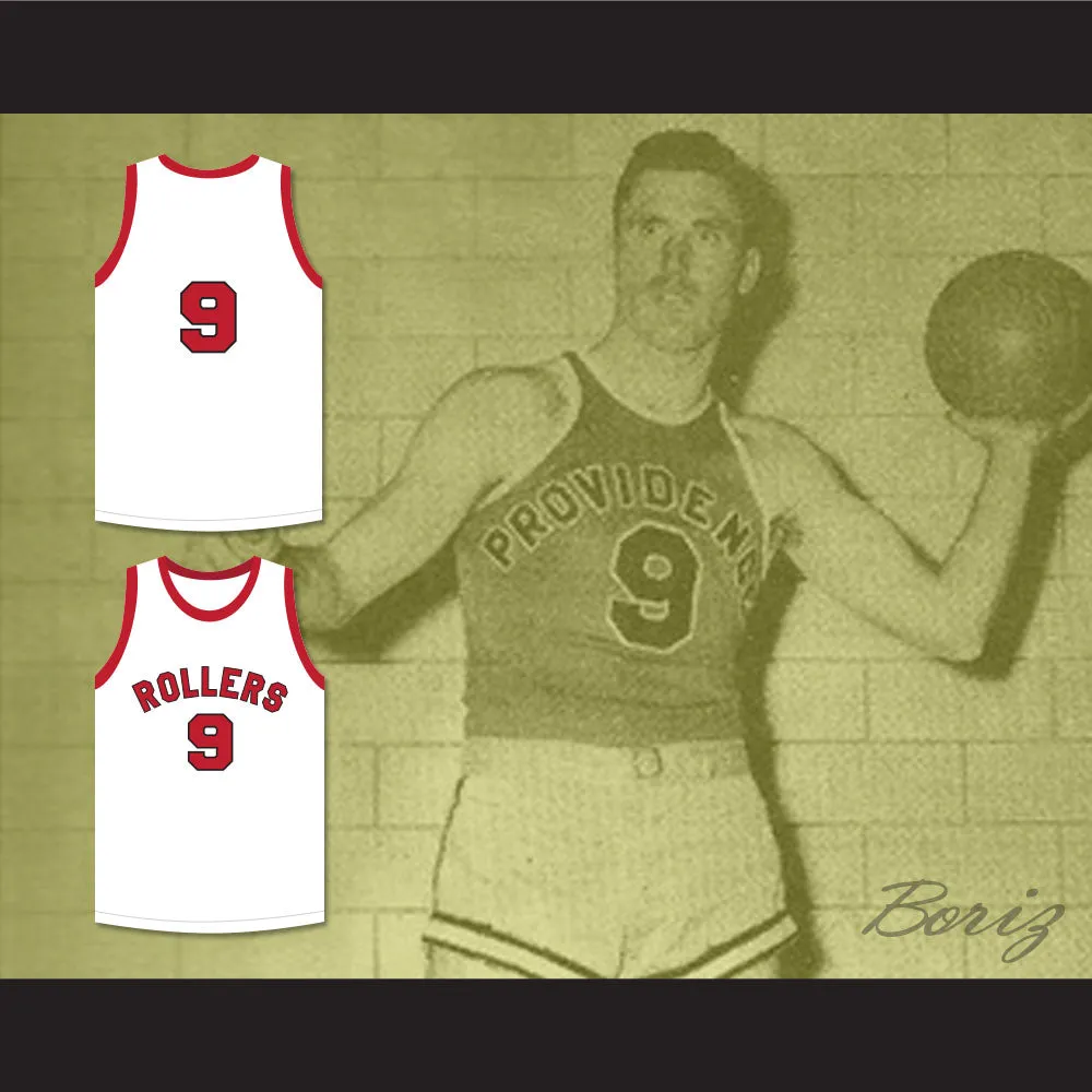 Bob Hubbard 9 Providence Steamrollers White Basketball Jersey 3