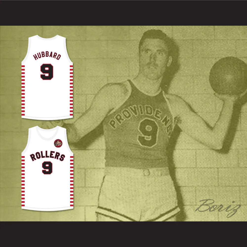 Bob Hubbard 9 Providence Steamrollers White Basketball Jersey with Patch 1