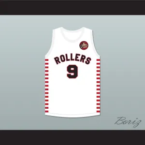 Bob Hubbard 9 Providence Steamrollers White Basketball Jersey with Patch 1