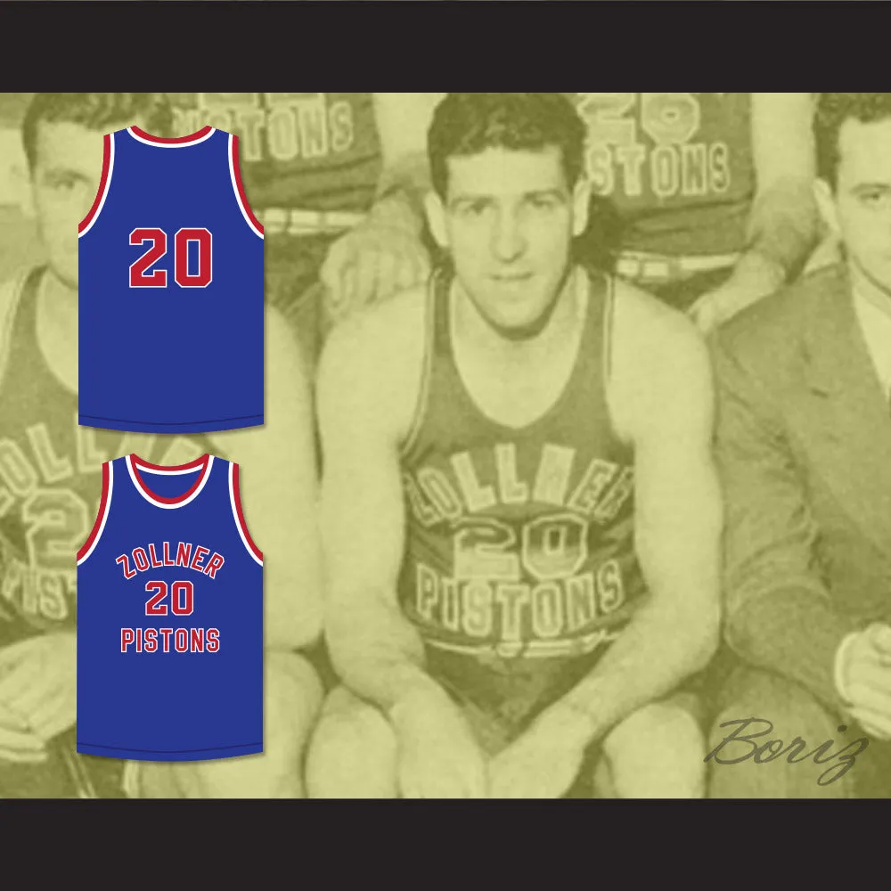 Bobby McDermott 20 Fort Wayne Zollner Pistons Blue Basketball Jersey