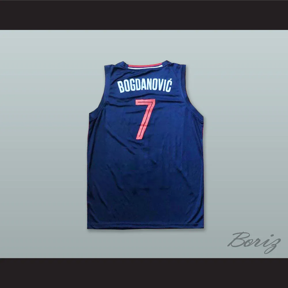 Bogdan Bogdanovic 7 Serbia Navy Blue Basketball Jersey