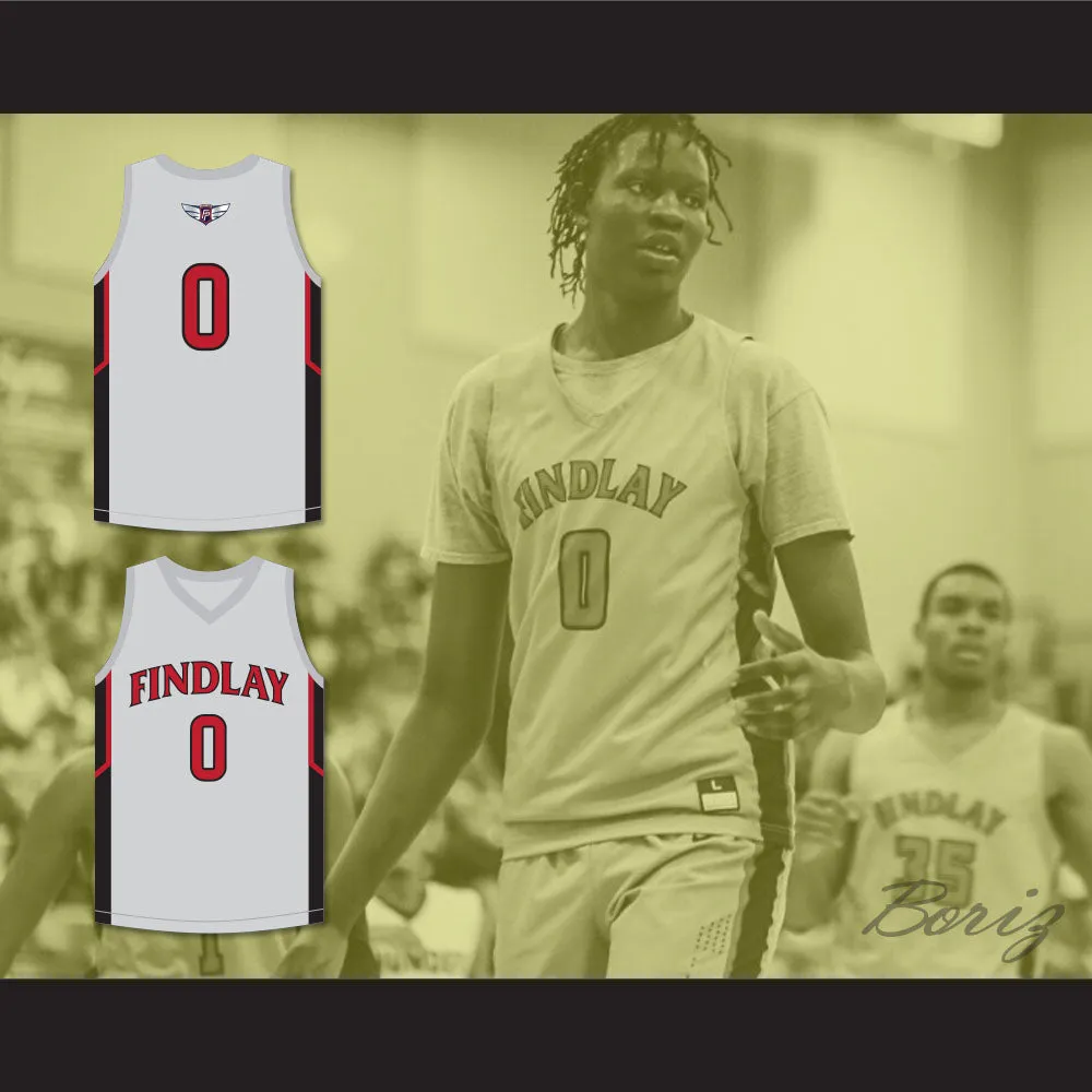 Bol Bol 0 Findlay Prep Gray Basketball Jersey 1