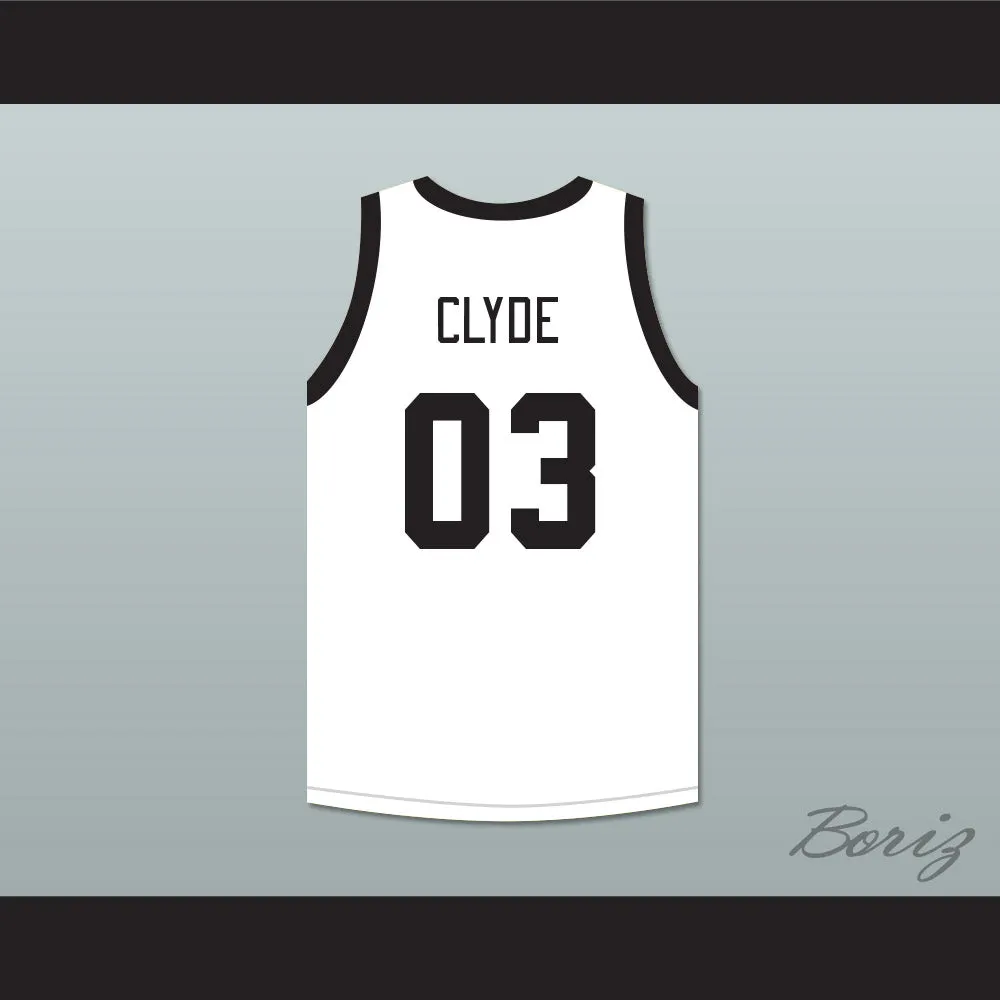 Bonnie & Clyde Criminal Superstars Clyde 03 White Basketball Jersey