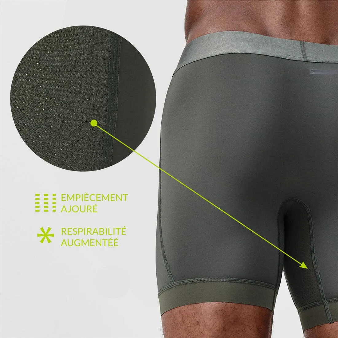 BOXER DE RUNNING HOMME RESPIRANT SEMI-LONG