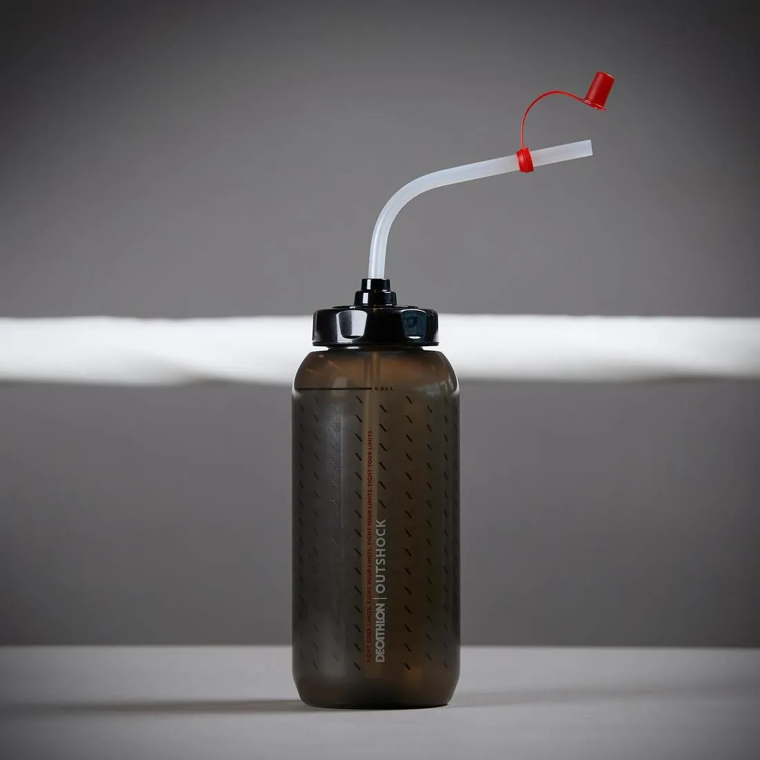 Boxing Water Bottle With Straw 850 ml - Black