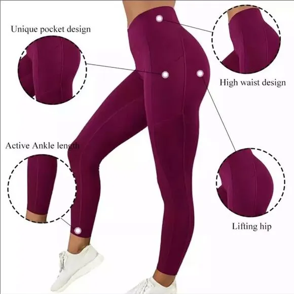 Brand New High Waist Pockets Leggings
