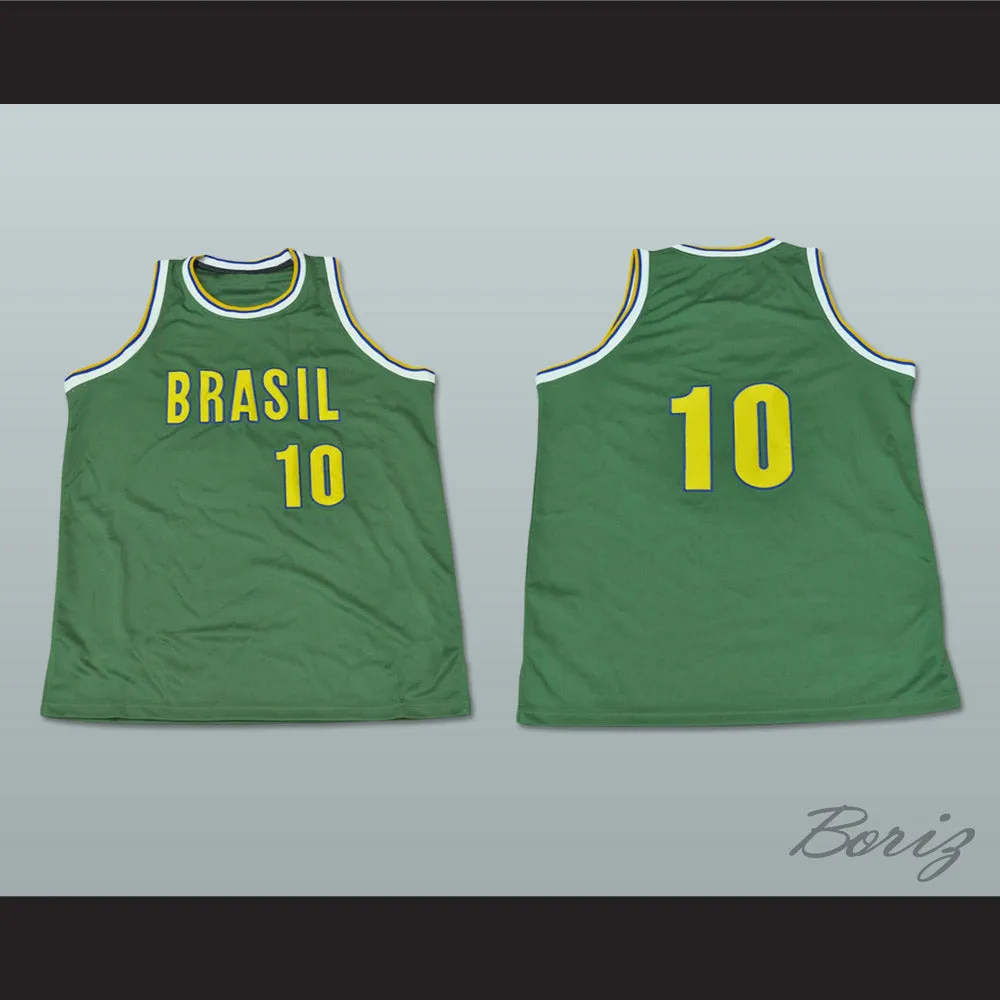 Brasil 10 National Team Green Basketball Jersey