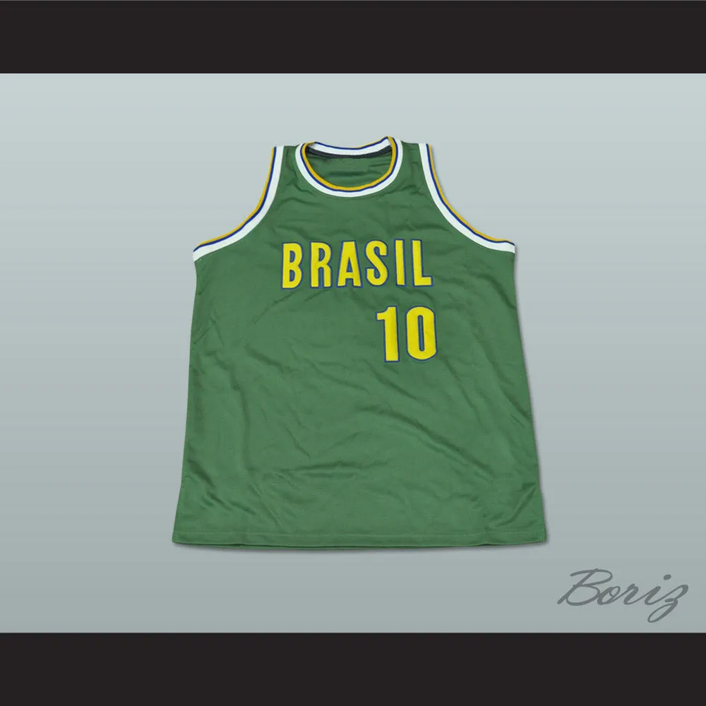 Brasil 10 National Team Green Basketball Jersey