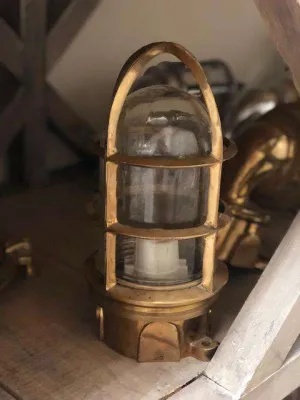 Brass Caged Piling Light