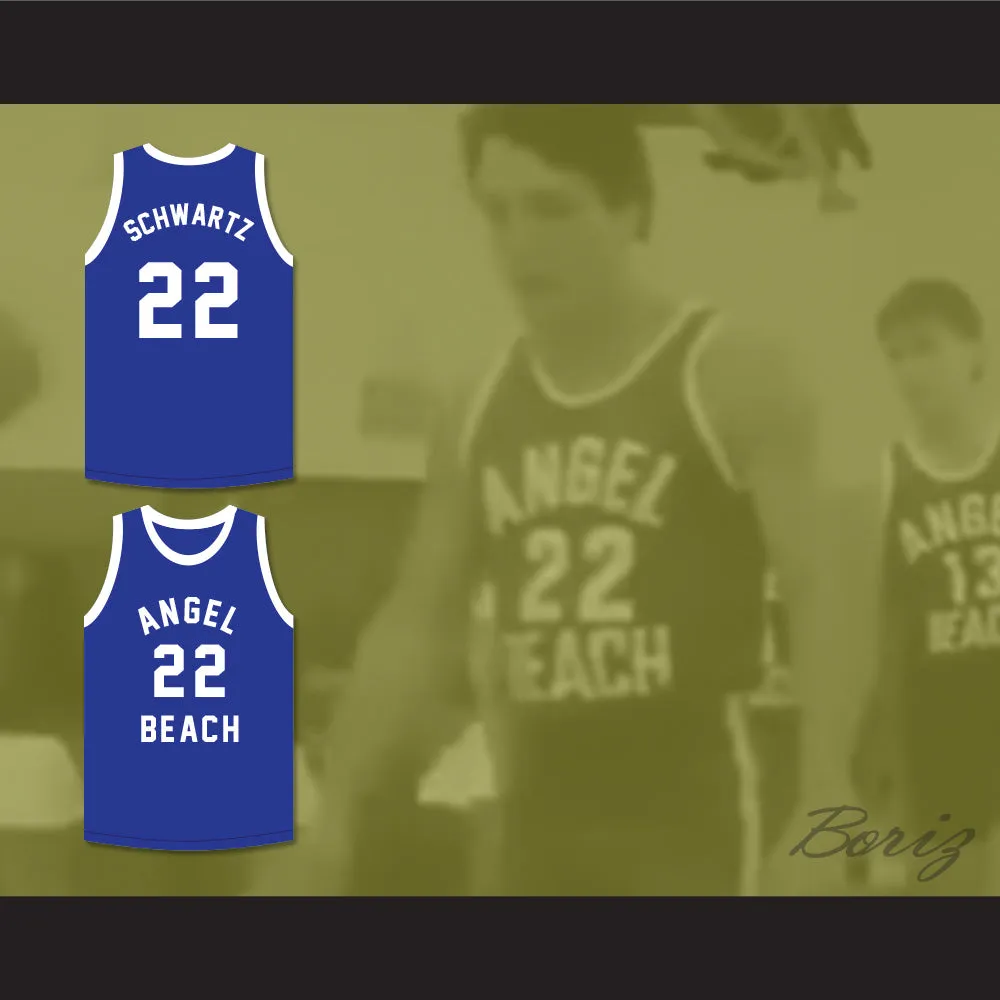Brian Schwartz 22 Angel Beach Gators Blue Basketball Jersey Porky's Revenge