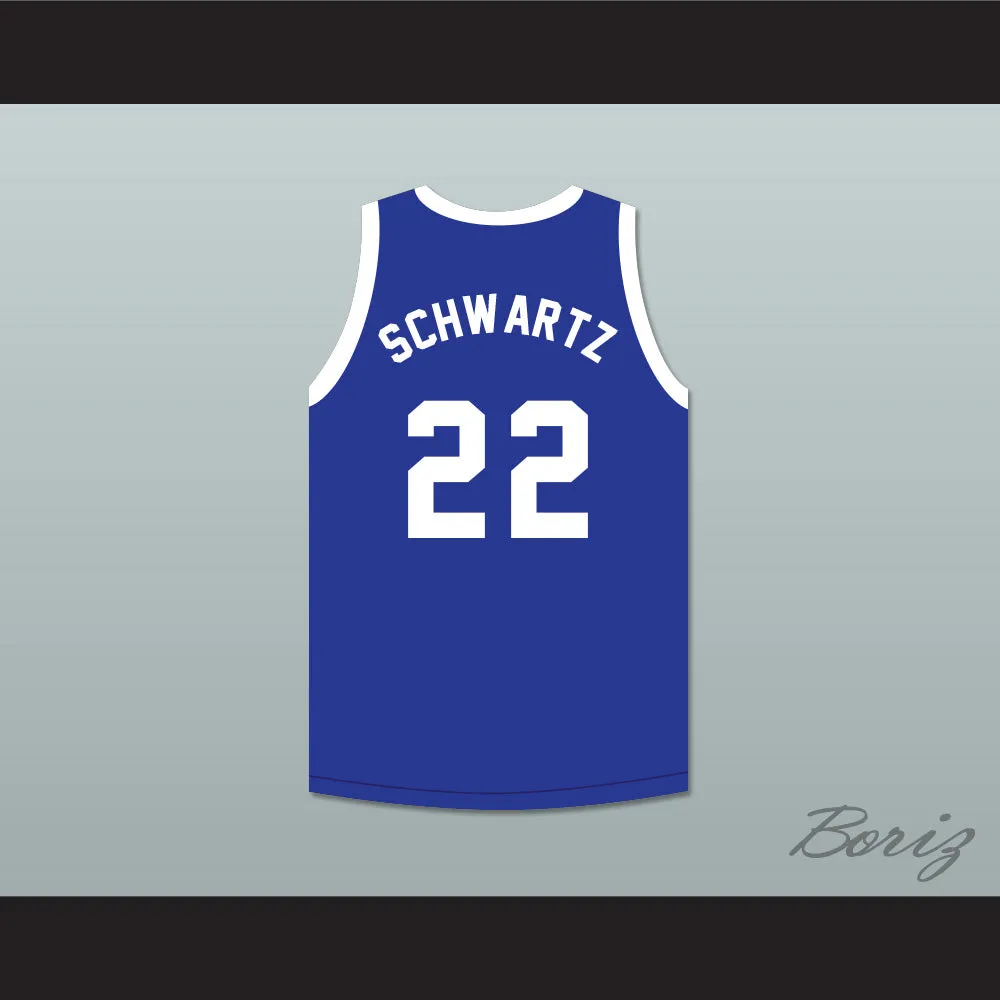 Brian Schwartz 22 Angel Beach Gators Blue Basketball Jersey Porky's Revenge