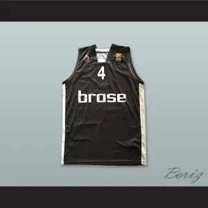 Brose Bamberg Germany 4 Black Basketball Jersey