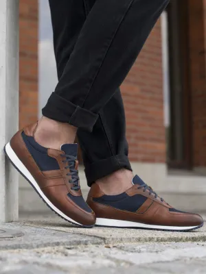 Brown and Navy Blue Shoes Cillian