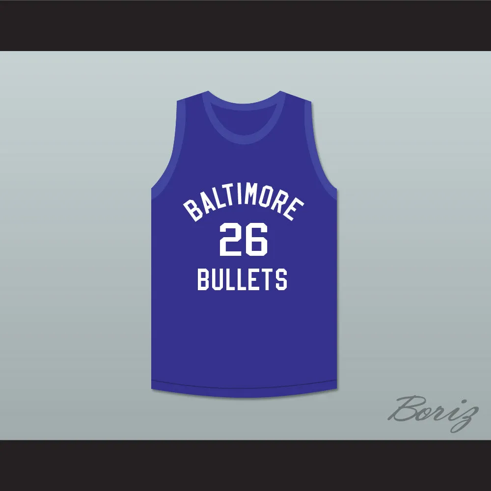 Buddy Jeannette 26 Baltimore Bullets Basketball Jersey