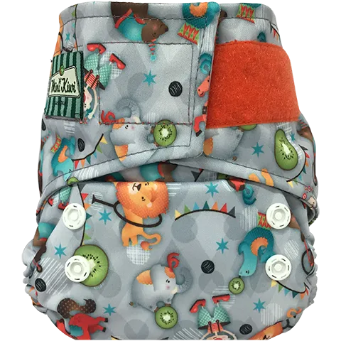 Bummis/Mini Kiwi One Size Pocket Diaper - Hook and Loop (Velcro)