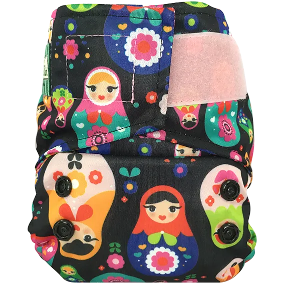 Bummis/Mini Kiwi One Size Pocket Diaper - Hook and Loop (Velcro)