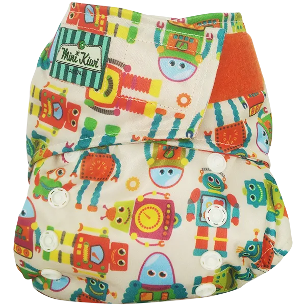 Bummis/Mini Kiwi One Size Pocket Diaper - Hook and Loop (Velcro)