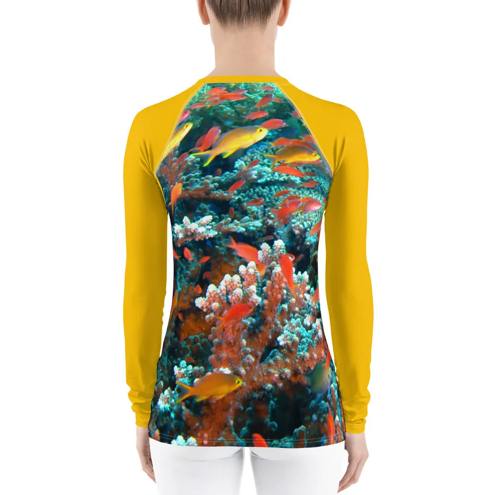 Butterscotch Anthias Women's Rash Guard