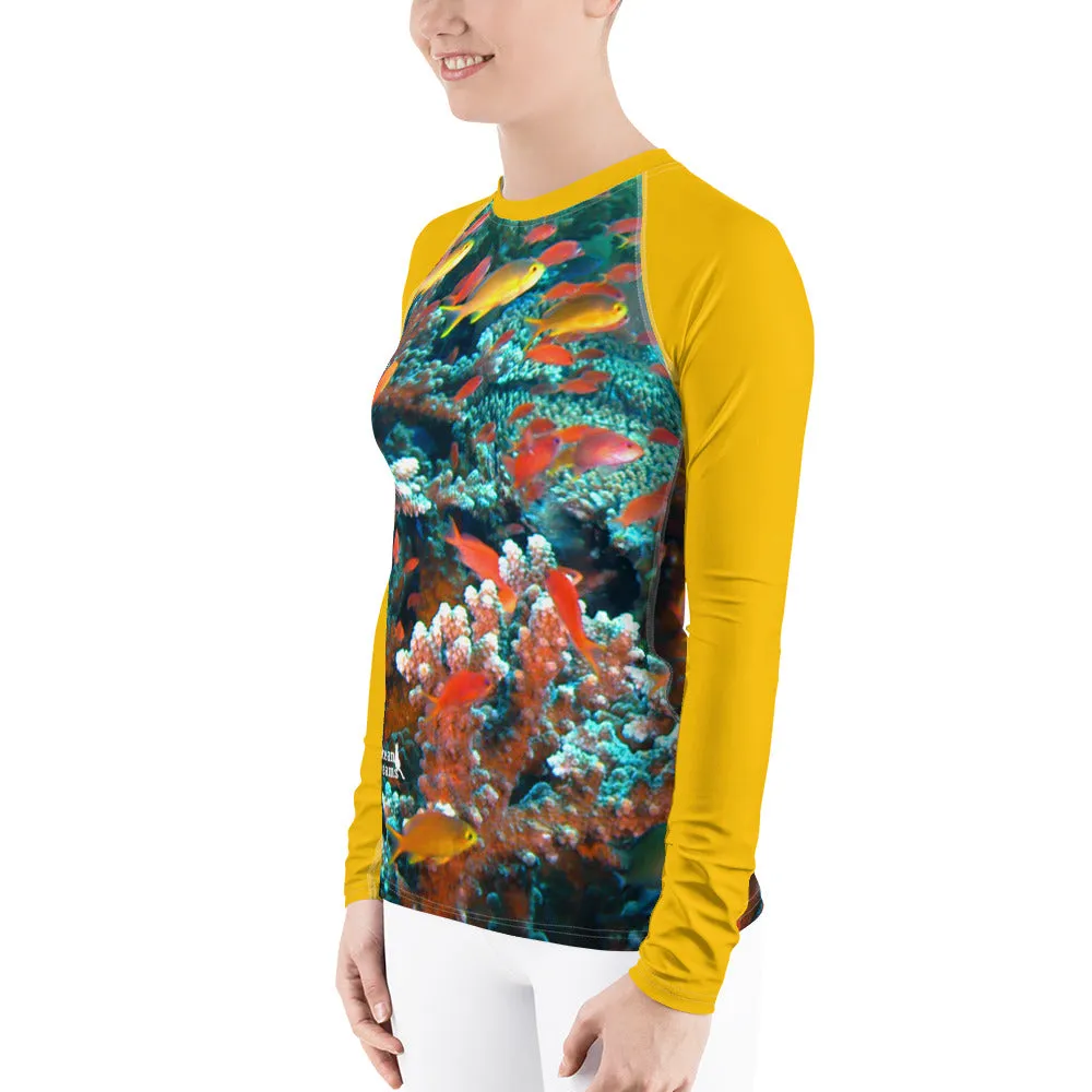 Butterscotch Anthias Women's Rash Guard