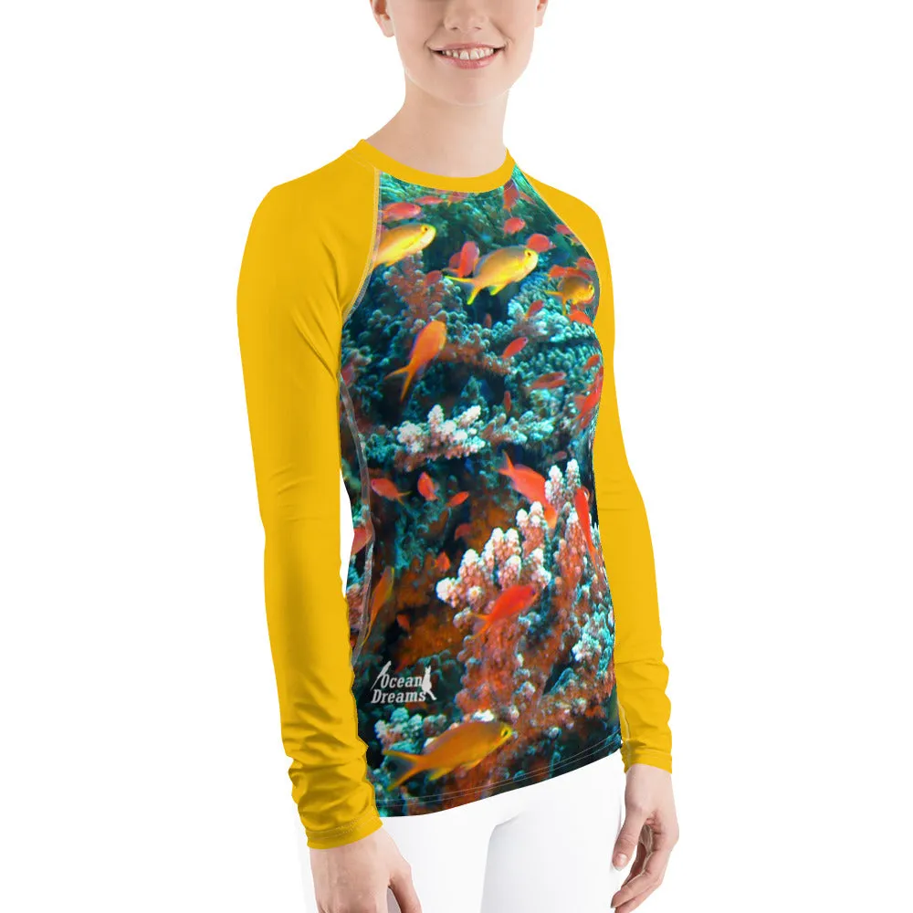 Butterscotch Anthias Women's Rash Guard