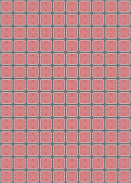 C H Designs "Red Letter" Vinyl Floorcloth - Spicher & Co.