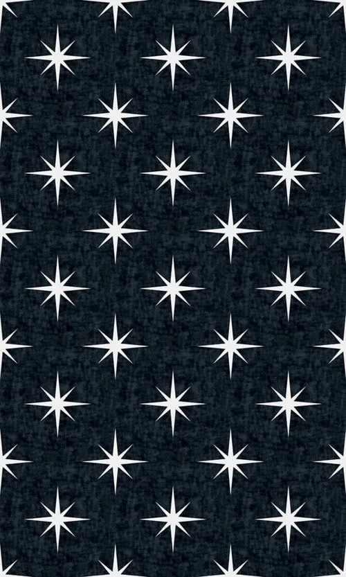C H Designs "Starry Night" Vinyl Floorcloth - Spicher & Co.