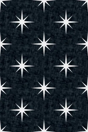 C H Designs "Starry Night" Vinyl Floorcloth - Spicher & Co.