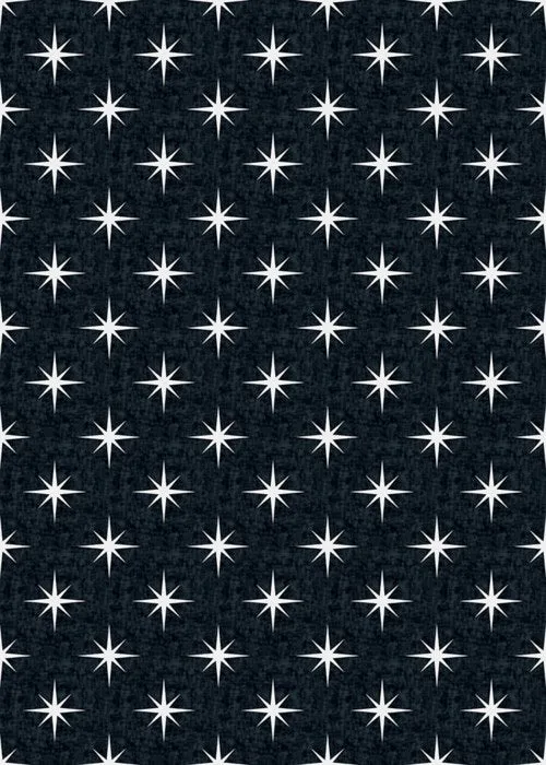 C H Designs "Starry Night" Vinyl Floorcloth - Spicher & Co.