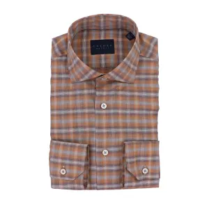 Calder Lightweight Luxury Flannel Sport Shirt in Ember