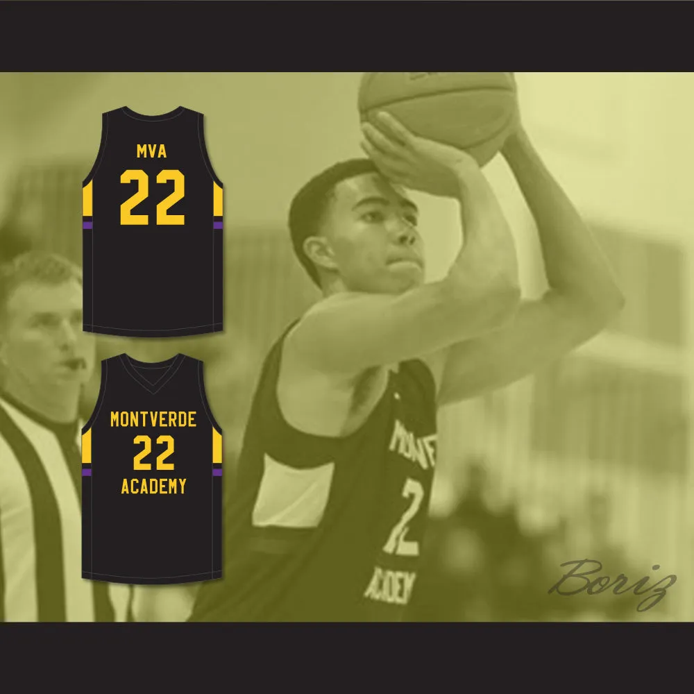 Caleb Houstan 22 Montverde Academy Eagles Black Basketball Jersey 1