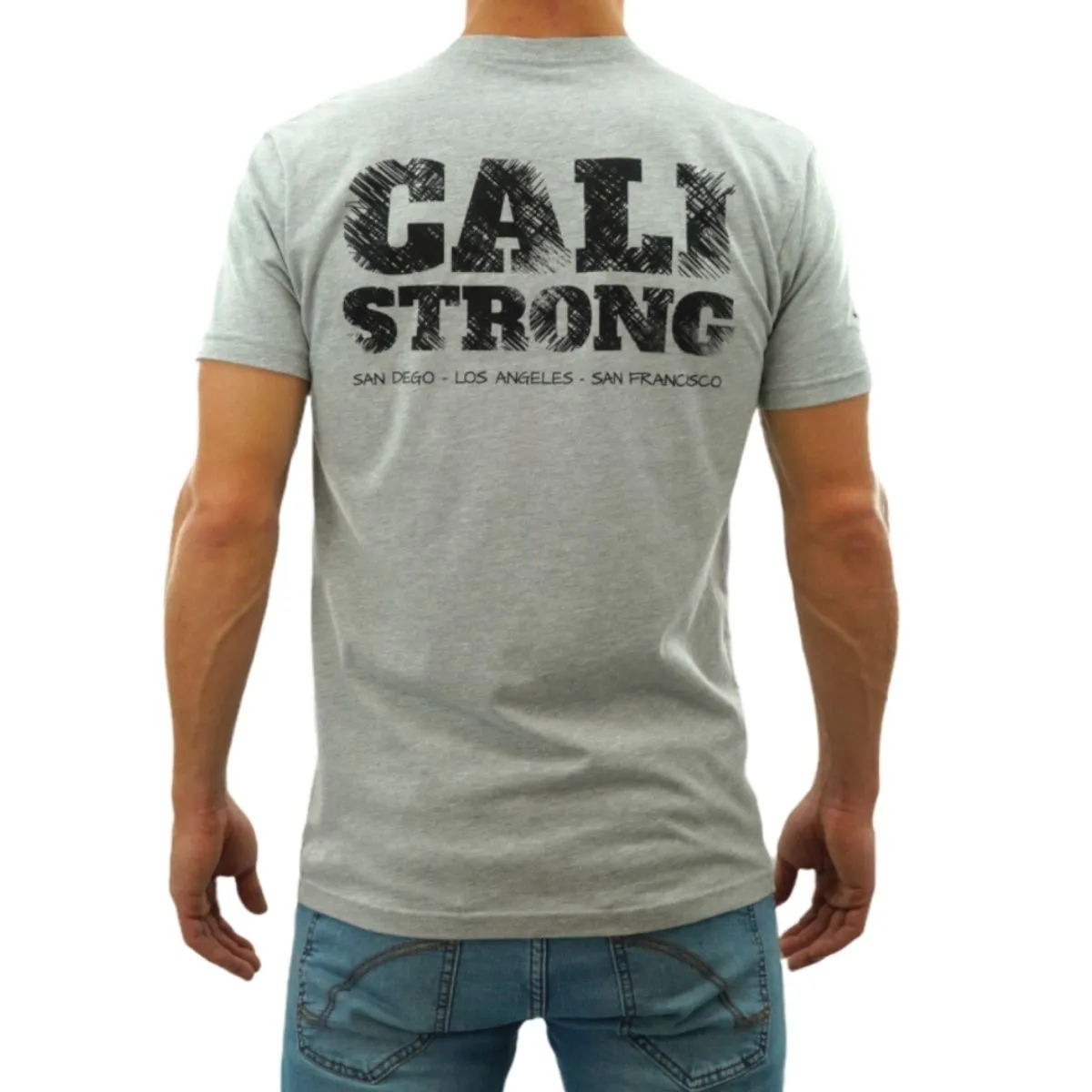 CALI Strong Scratch T-Shirt Grey Heather