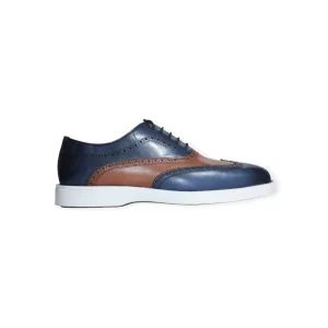 Calvano Casual Shoes Navy/Brown