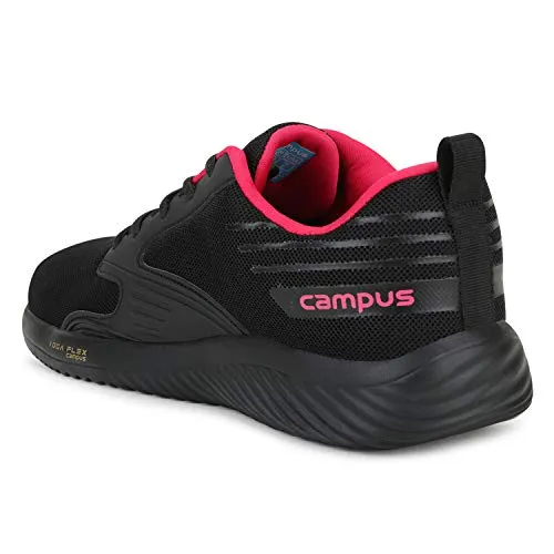 Campus Women's Noor Plus BLK/Rani Running Shoes 6-UK