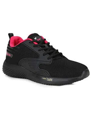 Campus Women's Noor Plus BLK/Rani Running Shoes 6-UK